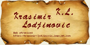 Krasimir Lođinović vizit kartica
